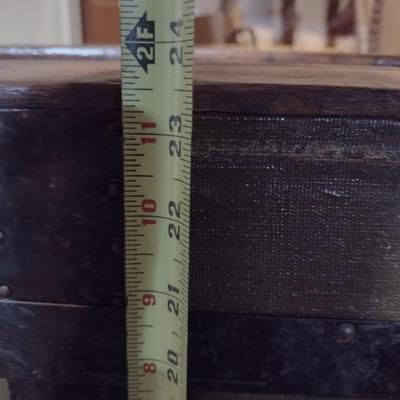 Vintage Wood Steamer Chest (No Tray)