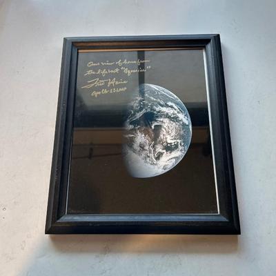 Fred Haise signed Apollo 13 LMP photo