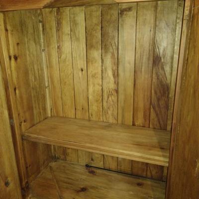 Solid Wood Double Door Armoire Arch Top