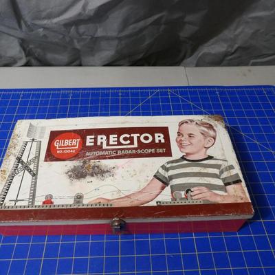 Vintage Erector Set and Original Metal Case