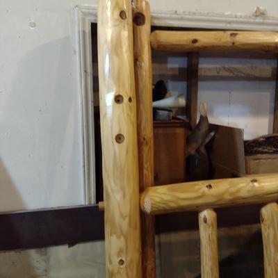 Pine Log Custom Queen-Sized Canopy Bed Frame