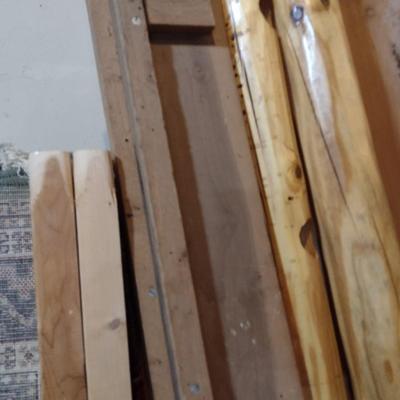 Pine Log Custom Queen-Sized Canopy Bed Frame