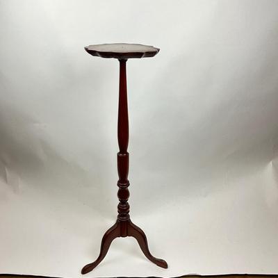 Lot 1038 Tall Vintage Piecrust Candlestick Stand