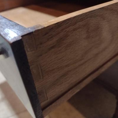 Baker Furniture Side Table with Double Drawer Storage Choice A