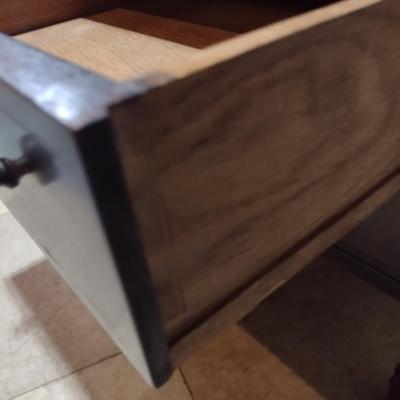 Baker Furniture Side Table with Double Drawer Storage Choice A