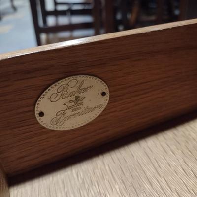 Baker Furniture Side Table with Double Drawer Storage Choice A