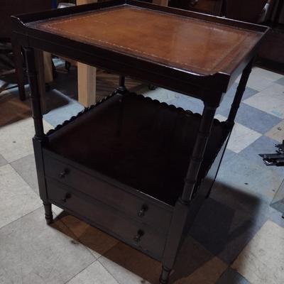 Baker Furniture Side Table with Double Drawer Storage Choice B