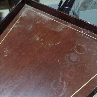 Mahogany Triangle Side Table