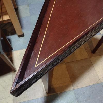 Mahogany Triangle Side Table