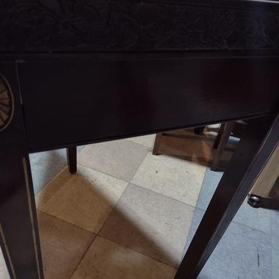 Mahogany Triangle Side Table