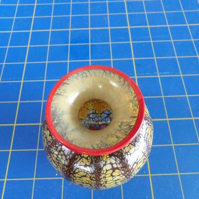 Jon Offutt Glass Vase 4"x4"