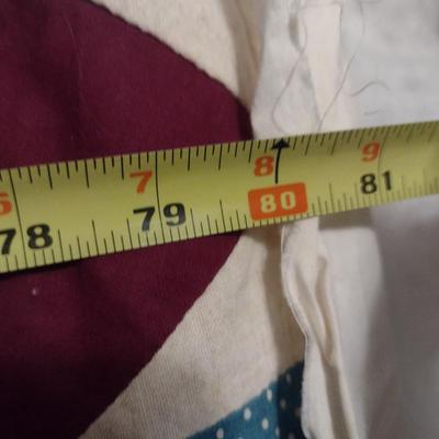 Unfinished Hand Made Quilt- Approx 80" x 64"