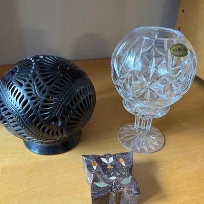 Sl58- Luminary cut-out orb, crystal & trinket box