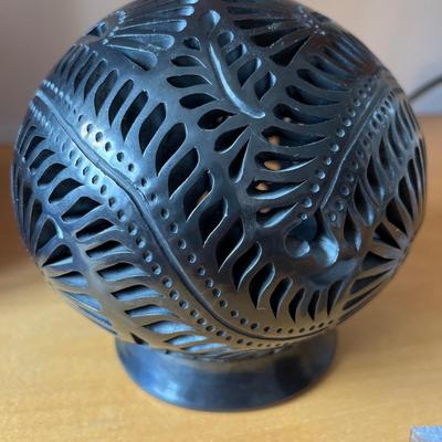 Sl58- Luminary cut-out orb, crystal & trinket box