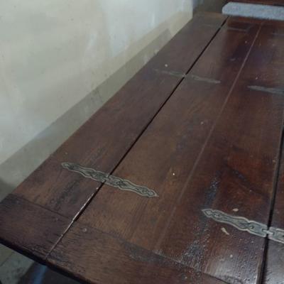 Antique Worktable with Flip Leaf Extensions