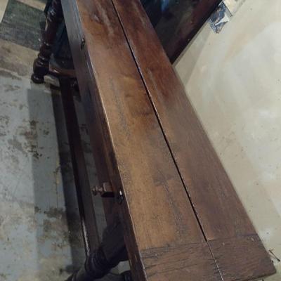 Antique Worktable with Flip Leaf Extensions
