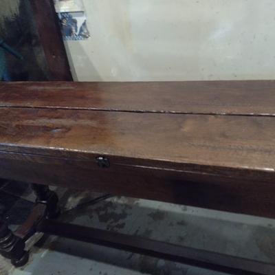 Antique Worktable with Flip Leaf Extensions