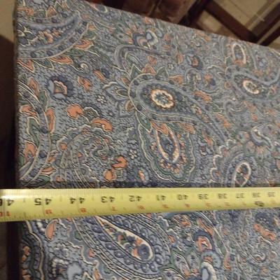 Vintage Solid Wood Knee Hole Desk with Upholstered Cover