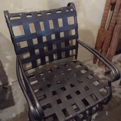 Metal Frame Patio Swivel Rocker with Cushions