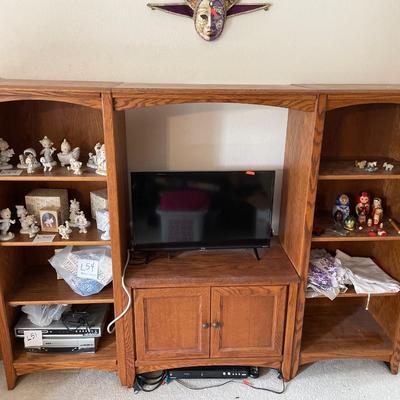 L62- oak entertainment center
