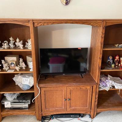 L62- oak entertainment center