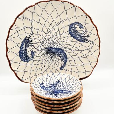 ASAHI ~ Japan ~Seashell Shaped Seven (7) Piece Serving Set ~*Read Details