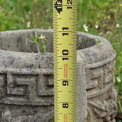 Concrete Urn Planter- Approx 9" in Diameter