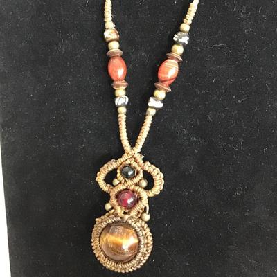 Beautiful Multi Stone Slider Necklace