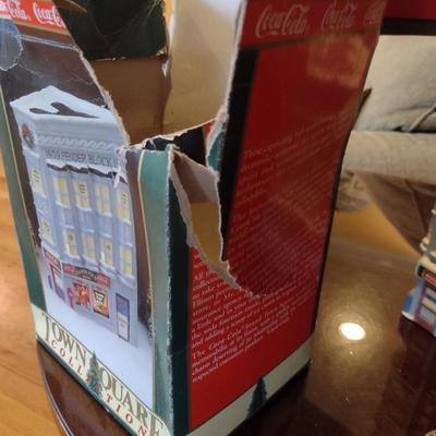 Pair of Coca-Cola Christmas Village Houses