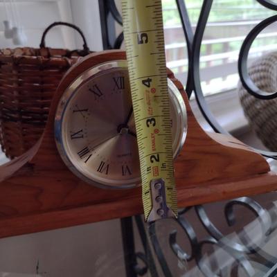 Collection of Home Decor- Carved Gourds, Candle Holder, Clock, etc