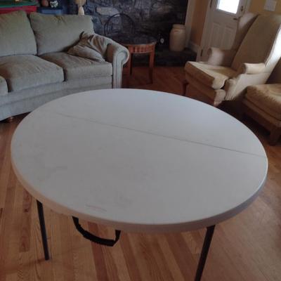 Lifetime Round Folding Table- Approx 48" in Diameter, 29" Tall
