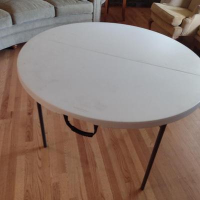 Lifetime Round Folding Table- Approx 48" in Diameter, 29" Tall
