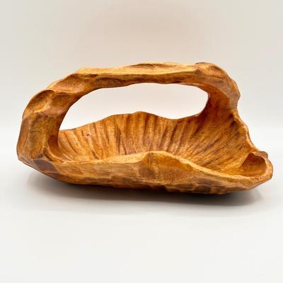 Carved Wood Accent Bowl