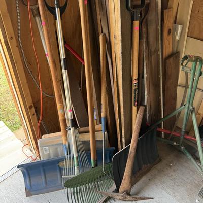 Yard tools and wood
