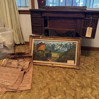 N.E. Queen sewing machine & table