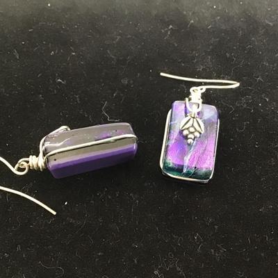 Iridescent Glass Earrings