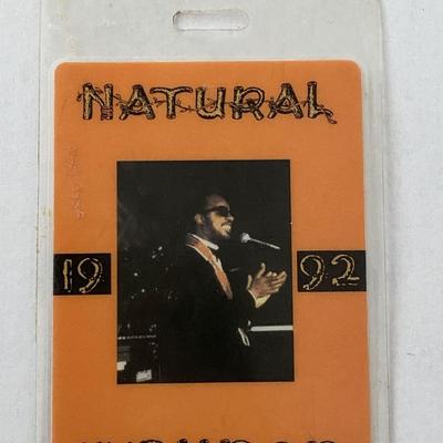 Stevie Wonder Natural Wonder 1992 Tour Backstage Pass