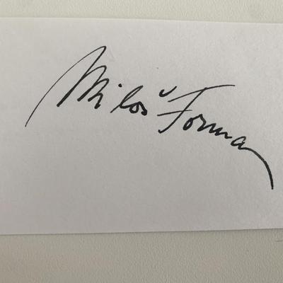 Director Milos Forman original signature