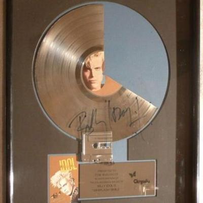 Billy Idol Gold Record, Cassette & CD Award