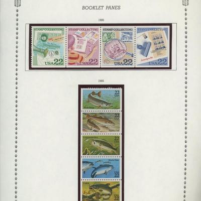 1986 Booklet Pane Stamps