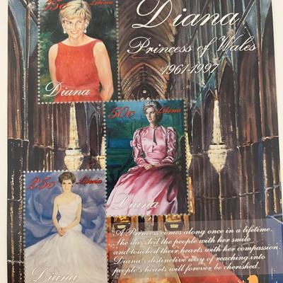  Princess Diana commemorative stamp set