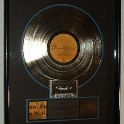 R.E.M. Platinum Metal Record & Cassette Award