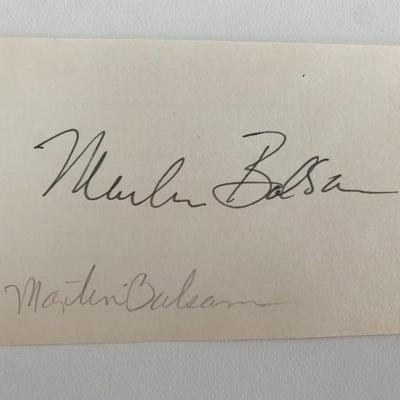Martin Balsam original signature