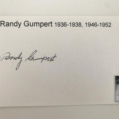 Randy Gumpert original signature