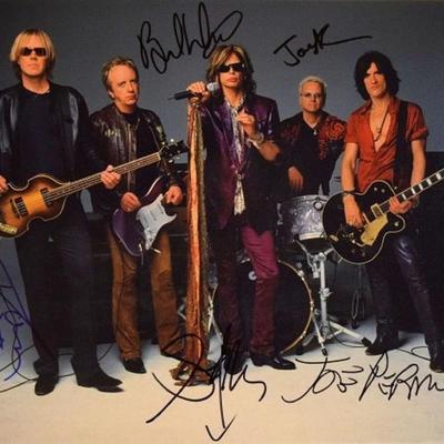 Aerosmith signed promo photo