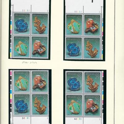 Minerals stamp blocks 16 x 29 cent stamps
