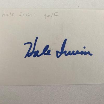 Hale Irwin original signature