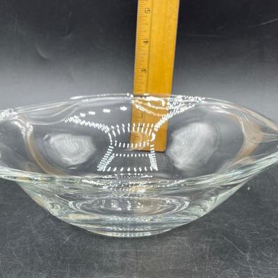 Vintage Glass Bowl with handles