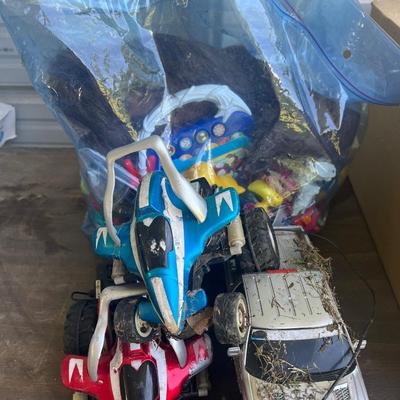 Bag of Toys and various toy cars