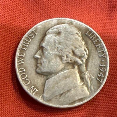 1947 JEFFERSON NICKEL U S COIN